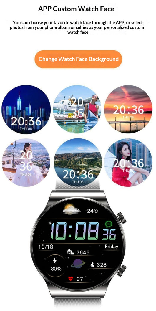 Reloj Inteligente Deportivo con Llamadas Bluetooth, Monitor de Frecuencia Cardíaca y Glucosa - Image 28