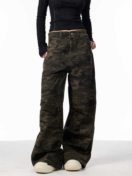 Pantalones Vaqueros Camuflaje Cintura Alta para Mujer - Comodidad y Estilo - Image 3