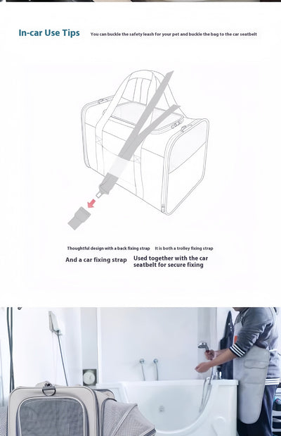 Mochila Transportadora para Mascotas Respirable de Gran Capacidad - Image 16