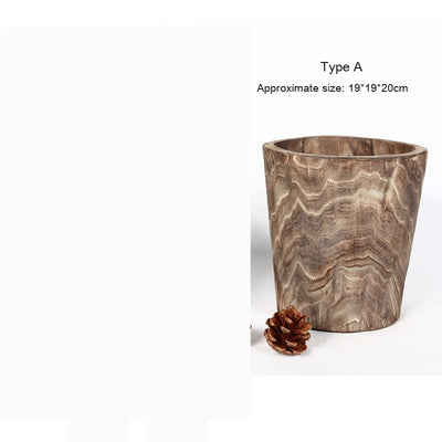 Maceta de Madera Artesanal - Jarrón Decorativo Rústico - Image 14