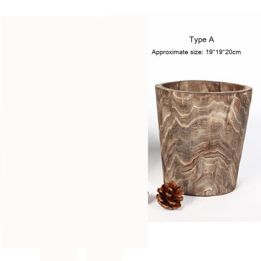 Maceta de Madera Artesanal - Jarrón Decorativo Rústico - Image 14
