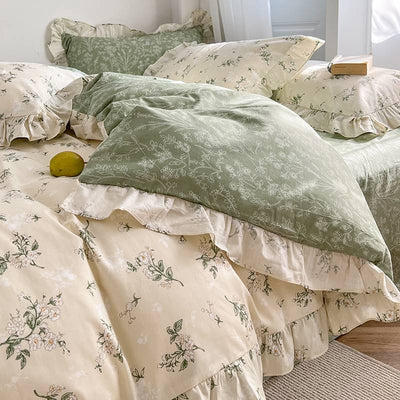 Juego de Sábanas y Edredón Estampado Primavera Otoño para Niña