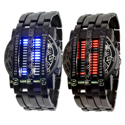 Reloj LED Binario de Acero Inoxidable Doble Fila - Image 8