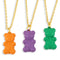 Collar Colgante Osito Adorable con Efecto Goteo de Color - Inspiración Bosque