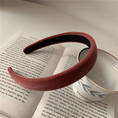 Diadema Retro de Satén con Esponja - Accesorio para Cabello Francés de Ancho Generoso - Image 50
