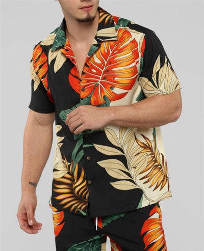 Conjunto de Camisa Suelta Estilo Casual Hawaiano para Hombre - Image 12