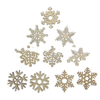 Virutas de Madera Decorativas Copo de Nieve Calado - Image 7