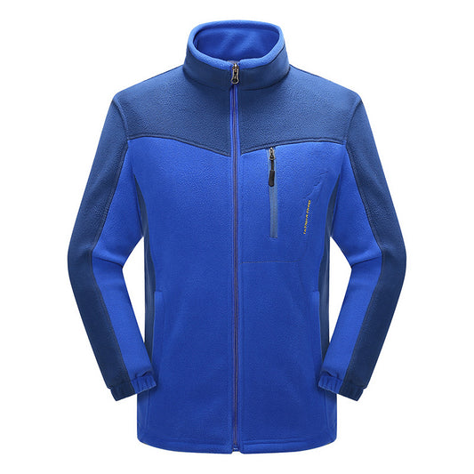 Cardigan de Polar Cálido para Parejas con Contraste de Colores
