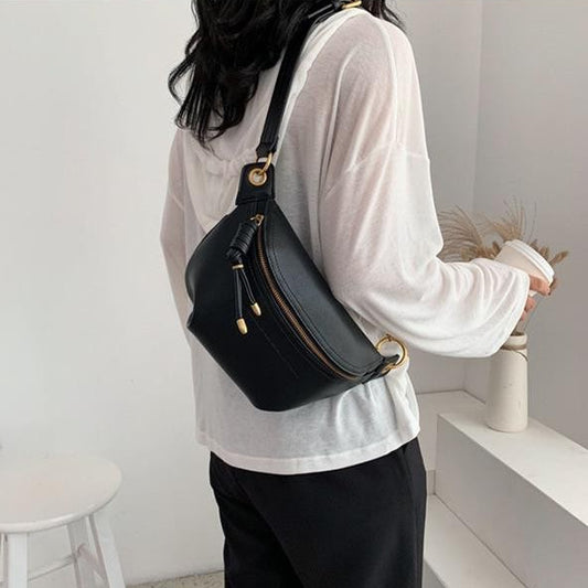 Bolso Bandolera de Pecho Texturizado - Estilo Influencer Multiusos para Mujer