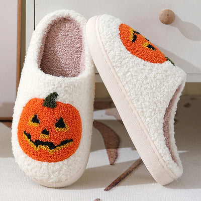 Pantuflas Cálidas Calabaza Halloween para Parejas - Zapatos de Casa Cómodos Hombre y Mujer - Image 6