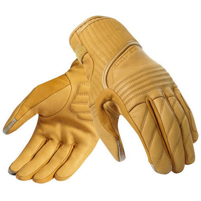 Guantes de Motociclismo Retro Impermeables Anticaída de Cuero Premium - Image 7