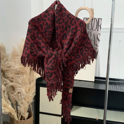 Bufanda Chal Leopardo con Flecos 2 en 1 Cálida y Elegante - Image 11