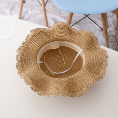 Conjunto de Bolsa y Sombrero de Paja Infantil de Color Sólido - Image 11