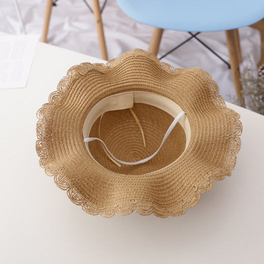 Conjunto de Bolsa y Sombrero de Paja Infantil de Color Sólido - Image 11