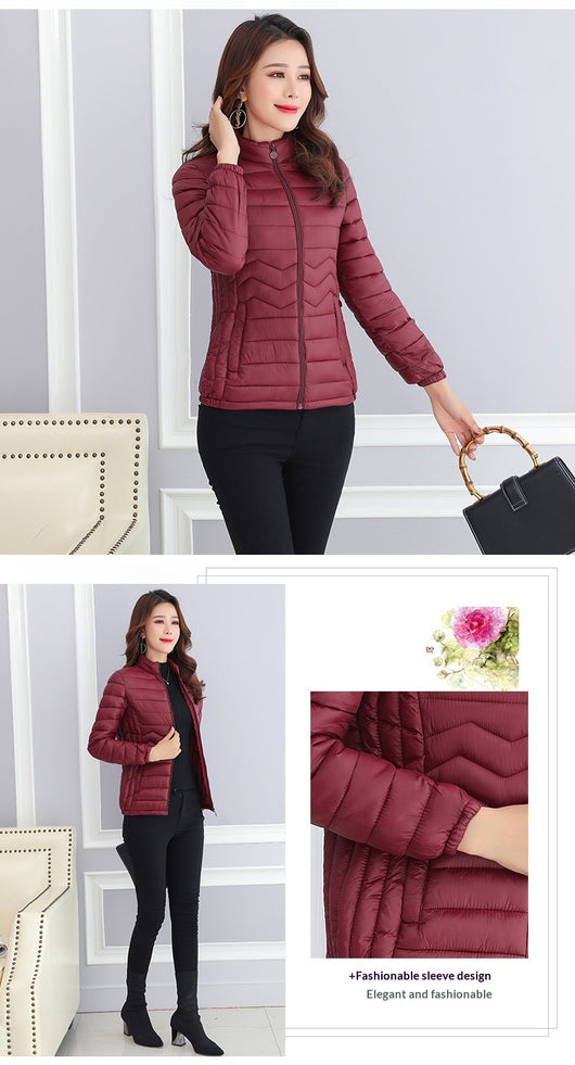Abrigo Corto Slim Fit de Algodón Ligero para Mujer - Image 9