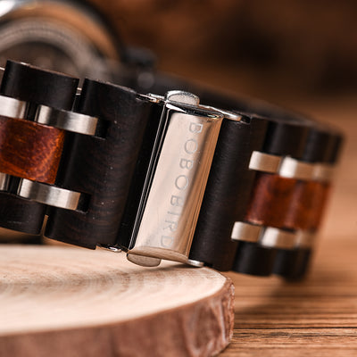 Reloj de Madera Cronógrafo Bobo Bird con Calendario Diario - Image 8