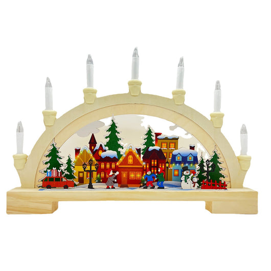 Puente Navideño Luminoso de Madera con LED - Image 3