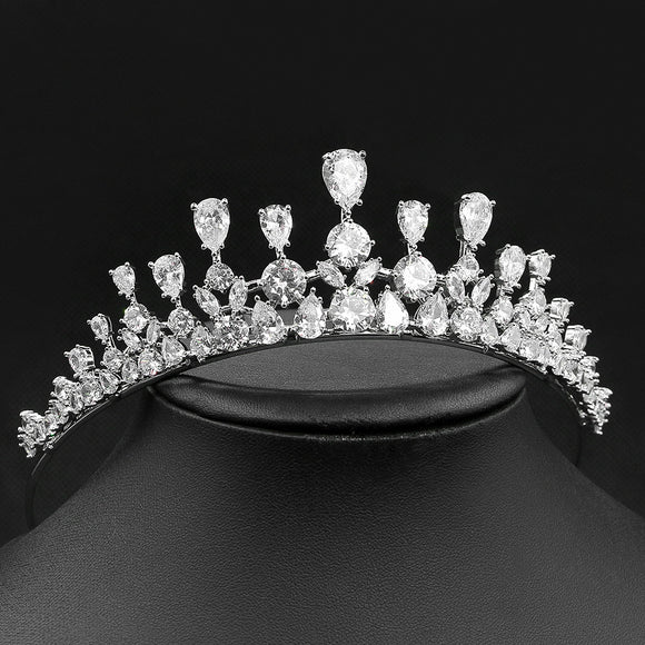 Corona Nupcial de Circón Premium Coreano