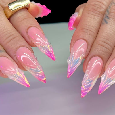 Uñas Postizas 3D con Relieve de Cristales - Diseño Sofisticado - Image 14