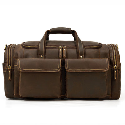 Bolso de Viaje Vintage Cuero Crazy Horse - Estilo Retro Funcional