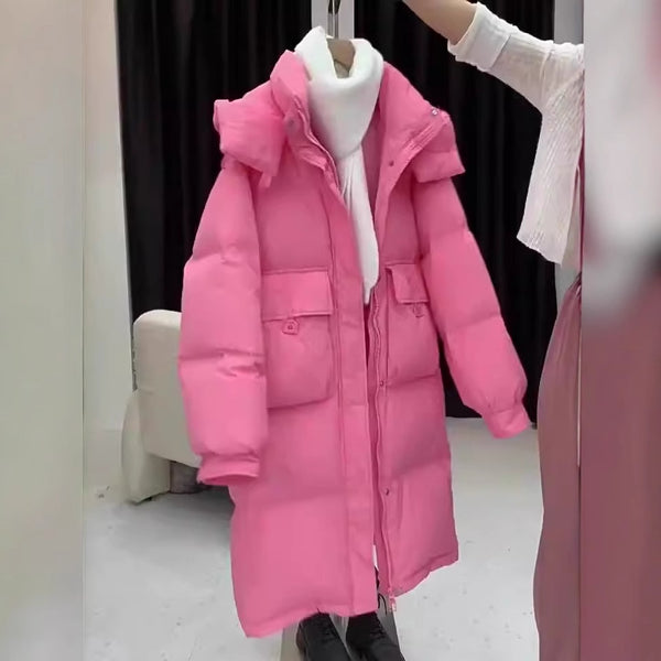 Chaqueta Acolchada con Capucha para Mujer - Abrigo Térmico Grueso