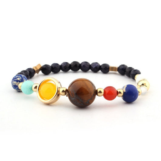 Pulsera del Universo con 8 Planetas en Piedra Azul - Image 10