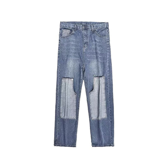 Jeans Vintage Americano con Parches para Hombre - Estilo Trendy - Image 5