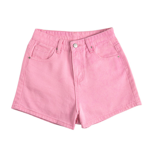Shorts Denim Cintura Alta Mujer Corte Delgado - Image 5