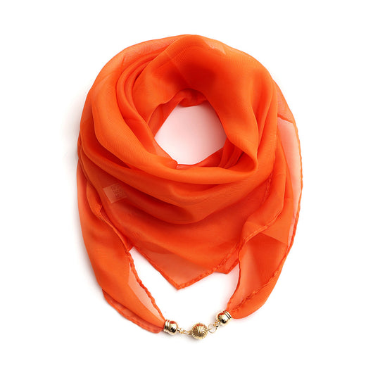 Pañuelo de Seda con Hebilla Magnética - Diseño Monocromático Dorado - Image 6