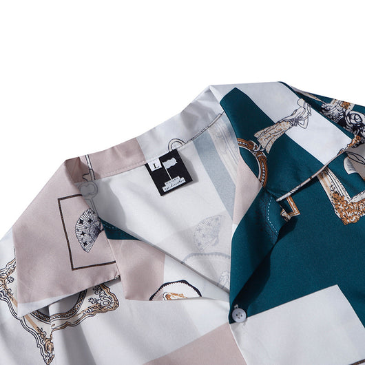 Camisa Hawaiana Floral Estampado Completo para Hombre - Manga Corta Playa - Image 12