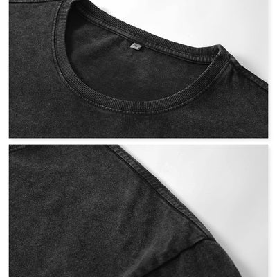 Camiseta Básica de Algodón Lavado para Hombre - Image 3