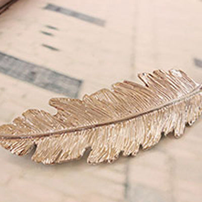 Pinza para el Pelo con Diseño de Hoja y Pluma para Dama - Image 6