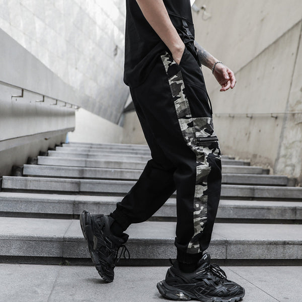 Overol Casual con Costuras de Camuflaje y Múltiples Bolsillos
