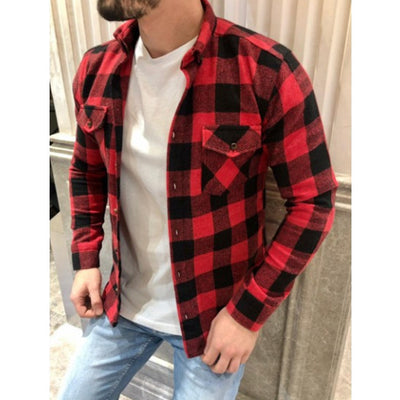 Camisa de Cuadros de Algodón Cepillado para Hombre - Oferta Especial - Image 5