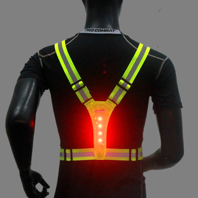 Chaleco Reflectante LED Elástico para Deportes y Seguridad - Image 3