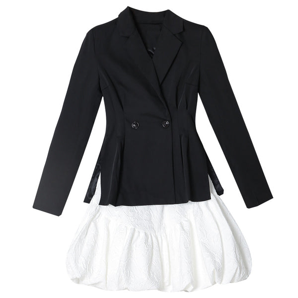 Conjunto de Traje Ejecutivo Blanco con Falda Corta para Mujer - Image 3