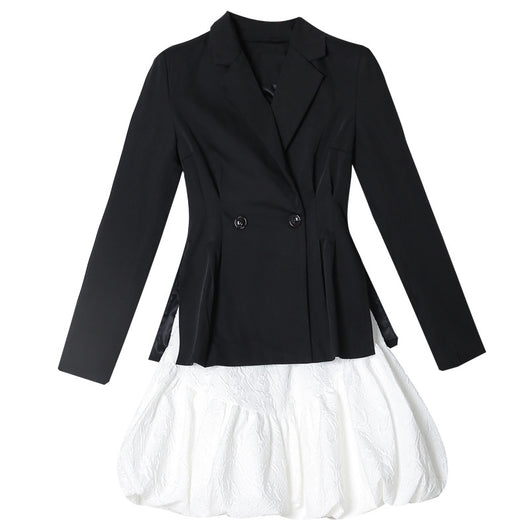 Conjunto de Traje Ejecutivo Blanco con Falda Corta para Mujer - Image 3