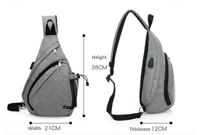 Mochila Bandolera Grande con Carga USB y Tela Transpirable - Image 8