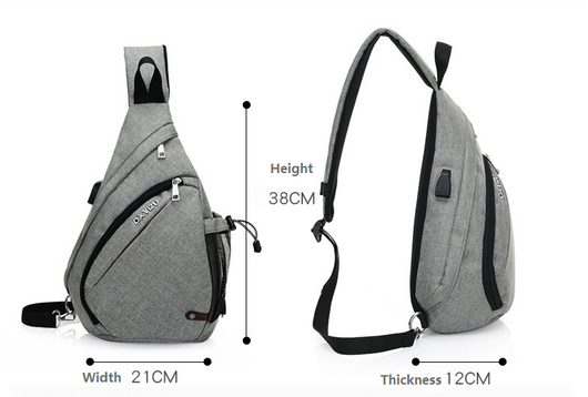 Mochila Bandolera Grande con Carga USB y Tela Transpirable - Image 8