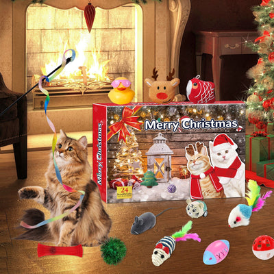 Calendario Adviento Gatos con 24 Sorpresas - Juguetes Interactivos