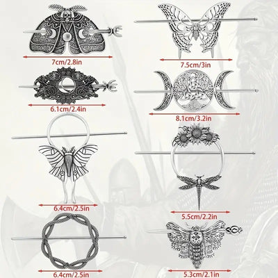Broches Vikingos para Mujer de Aleación | Diseños de Animal, Luna y Nube - Image 14