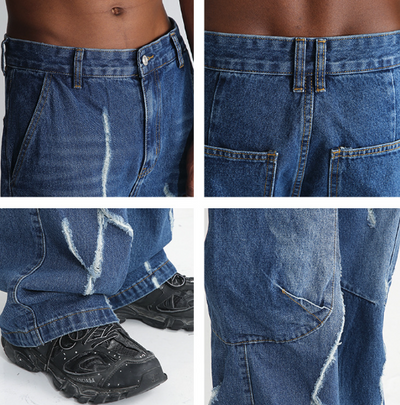 Pantalones Cargo Hip Hop Holgados con Cierre de Cremallera para Hombre - Image 7