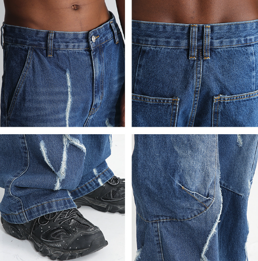 Pantalones Cargo Hip Hop Holgados con Cierre de Cremallera para Hombre - Image 7