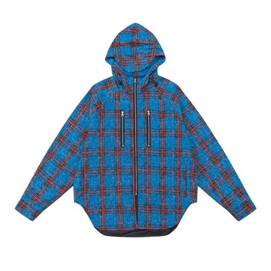 Camisa Abrigo Cuadrillé con Capucha - Estilo Europeo y Americano - Image 5