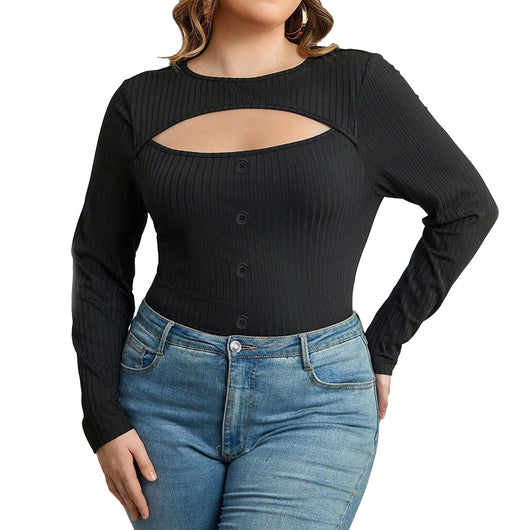 Blusa Ajustada Elegante con Detalles Calados y Mangas Largas - Image 5