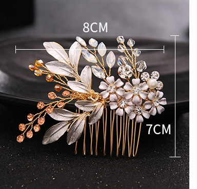 Diadema Artesanal de Hoja de Oro para Novia - Image 10