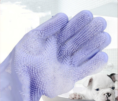 Guantes de Baño para Mascotas con Cepillo Incorporado y Protección Antirasguños - Image 16