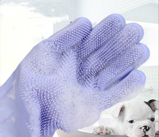 Guantes de Baño para Mascotas con Cepillo Incorporado y Protección Antirasguños - Image 16