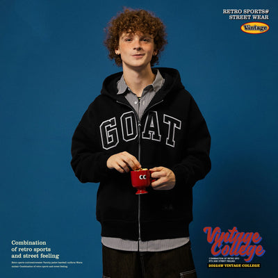 Sudadera con Capucha de Polar Monograma Bordado y Cierre - Image 14