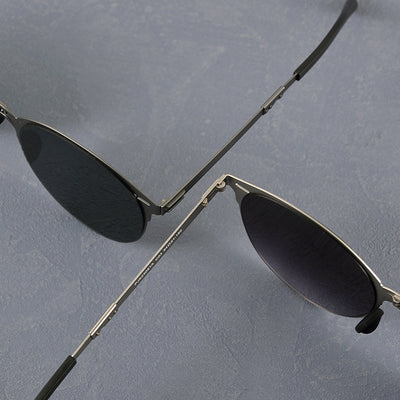 Gafas de Sol Vintage Plegables para Hombre en Acero Inoxidable - Image 42